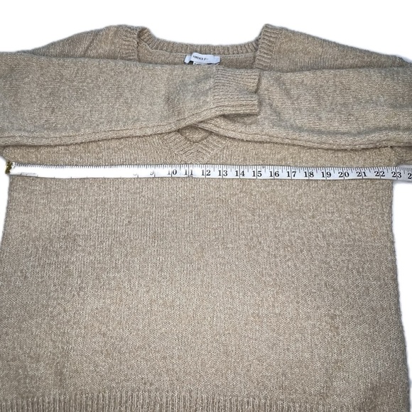 Forever 21 Sweater V Neck Long Sleeve Pullover Plus Size Oatmeal Camel Tan 3X - Picture 9 of 13